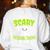 Halloween This Is My Scary Preschool Teacher Custome For Men Women Kids Women's Sweatshirt Back Print White