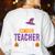 Halloween Teachers This Is My Tired Teacher Costume Women's Sweatshirt Back Print White Halloween Teachers This Is My Tired Teacher Costume Women's Sweatshirt Back Print White