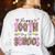 Happy 100th Day Of School Leopard Print Teacher Student Kids Women's Sweatshirt Back Print White Happy 100th Day Of School Leopard Print Teacher Student Kids Women's Sweatshirt Back Print White