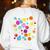 Happy Dot Day Colorful Polka Dot Art Teacher Student Kids Women's Sweatshirt Back Print White