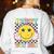 Happy Dot Day Hippie Flowers Smile Face Groovy Teacher Kids Women's Sweatshirt Back Print White Happy Dot Day Hippie Flowers Smile Face Groovy Teacher Kids Women's Sweatshirt Back Print White