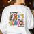 Happy First Day Of School PE Teacher Life Back To School Women's Sweatshirt Back Print White Happy First Day Of School PE Teacher Life Back To School Women's Sweatshirt Back Print White