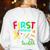 Happy First Day Of School Teacher Back To School Student Women's Sweatshirt Back Print White Happy First Day Of School Teacher Back To School Student Women's Sweatshirt Back Print White