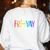 Happy Fri-Yay Fri Yay Teacher Student Friday Weekend Women's Sweatshirt Back Print White