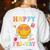 Happy Fri-Yay Groovy Teacher Friday Weekend Fri Yay Women's Sweatshirt Back Print White Happy Fri-Yay Groovy Teacher Friday Weekend Fri Yay Women's Sweatshirt Back Print White