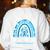 Happy Teacher I Wear Blue For My Students Autism Awareness Women's Sweatshirt Back Print White