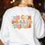 We Can Do Hard Things Teacher Back To School Teacher Student Women's Sweatshirt Back Print White