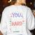 You Can Do Hard Things Test Day Teacher Kids Women's Sweatshirt Back Print White You Can Do Hard Things Test Day Teacher Kids Women's Sweatshirt Back Print White