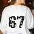 Haunted By 6 7 67 Six Seven Halloween Teacher Mom Women's Sweatshirt Back Print White