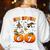 Haunted By 67 Boo Ghost Pumpkin Halloween Teacher Women's Sweatshirt Back Print White Haunted By 67 Boo Ghost Pumpkin Halloween Teacher Women's Sweatshirt Back Print White