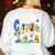 We Heart Love Our School Custodian For Teacher & Kids Women's Sweatshirt Back Print White