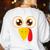 Hilarious Turkey Halloween Thanksgiving Teacher Nurse Women's Sweatshirt Back Print White