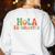 Hola Estudiantes Spanish Teacher Women's Sweatshirt Back Print White Hola Estudiantes Spanish Teacher Women's Sweatshirt Back Print White