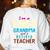 I'm Mom Grandma And A Retired Teacher Nothing Scares Me Men Women Women's Sweatshirt Back Print White I'm Mom Grandma And A Retired Teacher Nothing Scares Me Men Women Women's Sweatshirt Back Print White