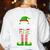 I'm The PE Teacher Elf Christmas Family Matching Women's Sweatshirt Back Print White