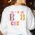 Infant Teacher Boo Crew Halloween Costume Women's Sweatshirt Back Print White