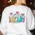 Infant Teacher Floral First Day Back To School Teaching Women's Sweatshirt Back Print White Infant Teacher Floral First Day Back To School Teaching Women's Sweatshirt Back Print White