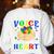 I Am Their Voice They Are My Heart Autism Awareness Teacher Women's Sweatshirt Back Print White I Am Their Voice They Are My Heart Autism Awareness Teacher Women's Sweatshirt Back Print White