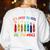 Its Okay To Feel All The Feels Mood Color Crayons Teacher Women's Sweatshirt Back Print White Its Okay To Feel All The Feels Mood Color Crayons Teacher Women's Sweatshirt Back Print White