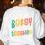 I´m Not Bossy I´m The Teacher Graduation Men Women Women's Sweatshirt Back Print White