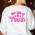 My Job Is Teach Pink Retro Female Teacher Life Women Women's Sweatshirt Back Print White My Job Is Teach Pink Retro Female Teacher Life Women Women's Sweatshirt Back Print White