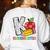 K Is For Kindergarten Teacher Pencil Apple Back To School Women's Sweatshirt Back Print White K Is For Kindergarten Teacher Pencil Apple Back To School Women's Sweatshirt Back Print White