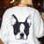 Kids Boston Terrier Dog For Women And Girls Women's Sweatshirt Back Print White