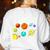 Kids Solar Systems Cute Planets Space Science Teacher School Women's Sweatshirt Back Print White Kids Solar Systems Cute Planets Space Science Teacher School Women's Sweatshirt Back Print White