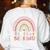 Be Kind ASL Sign Language Deaf SPED Teacher Kids Men Women Women's Sweatshirt Back Print White
