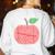Kindergarten Apple Word Art For Teachers & Students Women's Sweatshirt Back Print White Kindergarten Apple Word Art For Teachers & Students Women's Sweatshirt Back Print White
