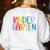 Kindergarten Squad Team Crew Teacher Back To School Women's Sweatshirt Back Print White