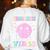 Kindergarten Vibes First Day Of School Kindergarten Teacher Women's Sweatshirt Back Print White Kindergarten Vibes First Day Of School Kindergarten Teacher Women's Sweatshirt Back Print White
