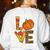 Leopard Pumpkin Love Teacher Life Thanksgiving Fall Women Women's Sweatshirt Back Print White Leopard Pumpkin Love Teacher Life Thanksgiving Fall Women Women's Sweatshirt Back Print White