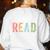 Let's Read Book Nerd Reading Book Lover Librarian Teacher Women's Sweatshirt Back Print White Let's Read Book Nerd Reading Book Lover Librarian Teacher Women's Sweatshirt Back Print White
