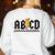 Lightning Pencil Rock'n Roll ABCD Teacher Back To School Kid Women's Sweatshirt Back Print White