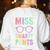 Little MISS SMARTY PANTS School Grad Teacher Last Day Women's Sweatshirt Back Print White