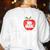 LOVE Apple 3rd Grade Teacher Student School Women's Sweatshirt Back Print White LOVE Apple 3rd Grade Teacher Student School Women's Sweatshirt Back Print White