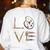 Love Art For Artist Art Teacher Women's Sweatshirt Back Print White Love Art For Artist Art Teacher Women's Sweatshirt Back Print White