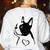I Love My Boston Terrier Dog With Heart Women's Sweatshirt Back Print White