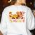 Love First Grade Happy Fall Thanksgiving Women 1st Teacher Women's Sweatshirt Back Print White Love First Grade Happy Fall Thanksgiving Women 1st Teacher Women's Sweatshirt Back Print White