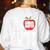 LOVE Kindergarten Teacher Student School Apple Women's Sweatshirt Back Print White