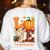 Love Kindergarten Teacher Turkey Thanksgiving Autumn Fall Women's Sweatshirt Back Print White