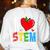 I Love STEM Student Teacher 1st Day Of School Back To School Women's Sweatshirt Back Print White