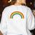 Luckiest Teacher Ever Rainbow- St Patricks Day Teacher Women's Sweatshirt Back Print White Luckiest Teacher Ever Rainbow- St Patricks Day Teacher Women's Sweatshirt Back Print White