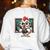 Math Teacher Chicken Mathemachicken Pun Women's Sweatshirt Back Print White Math Teacher Chicken Mathemachicken Pun Women's Sweatshirt Back Print White