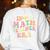 In My Math Teacher Era Retro Back To School Groovy Teacher Men Women Women's Sweatshirt Back Print White