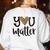 You Matter Leopard Print Teacher Kind Counselor Kindness Women's Sweatshirt Back Print White You Matter Leopard Print Teacher Kind Counselor Kindness Women's Sweatshirt Back Print White