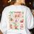 Merry And Bright Christmas Gingerbread Santa Book Teacher Women's Sweatshirt Back Print White Merry And Bright Christmas Gingerbread Santa Book Teacher Women's Sweatshirt Back Print White