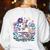 Microscope Flower Butterfly Biology Science Teacher Student Women's Sweatshirt Back Print White Microscope Flower Butterfly Biology Science Teacher Student Women's Sweatshirt Back Print White