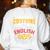 Middle School English Teacher Halloween Costume For Men Women Women's Sweatshirt Back Print White